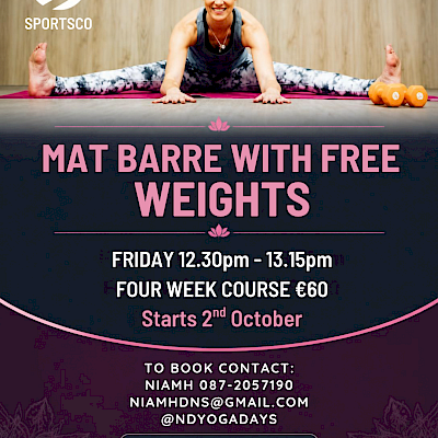 MAT BARRE WITH FREE WEIGHTS | 4-WEEK COURSE
